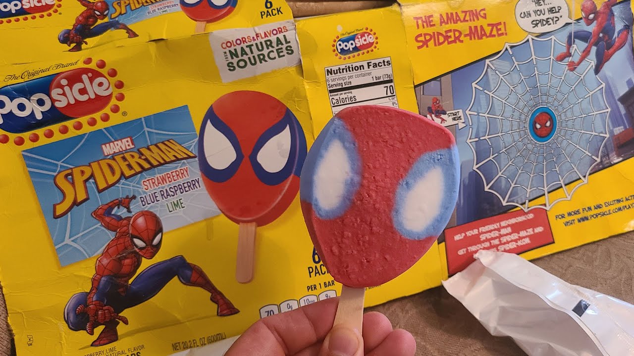 Popsicle Marvel Spider-Man ice cream - YouTube