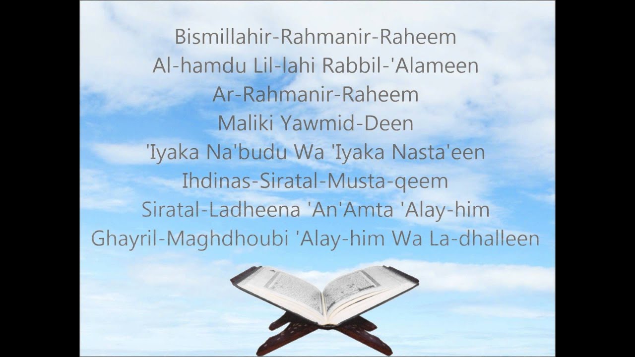 Surah Al Fatiha In English For Kids - IMAGESEE