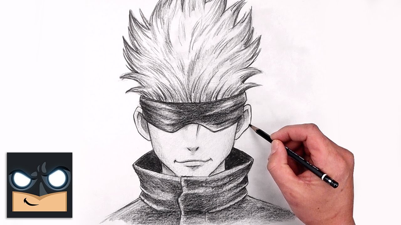 Comment dessiner Satoru Gojo | Jujutsu Kaisen Sketch Art Leçon (étape ...