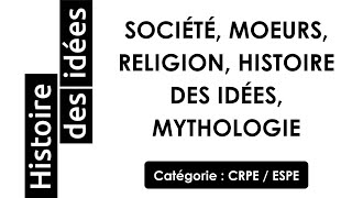 Société, moeurs, religion, histoire des idées, mythologie - CRPE / ESPE - 20 QCM - Difficulté : ★★