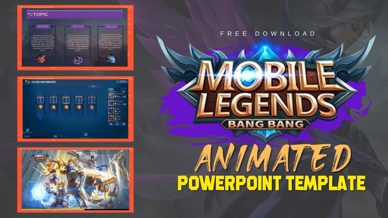 Free Powerpoint Presentation Template Mobile Legends Inspired For Cot ...