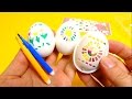 Easter Eggs Coloring - Decoration Dye with Pens & Shapes