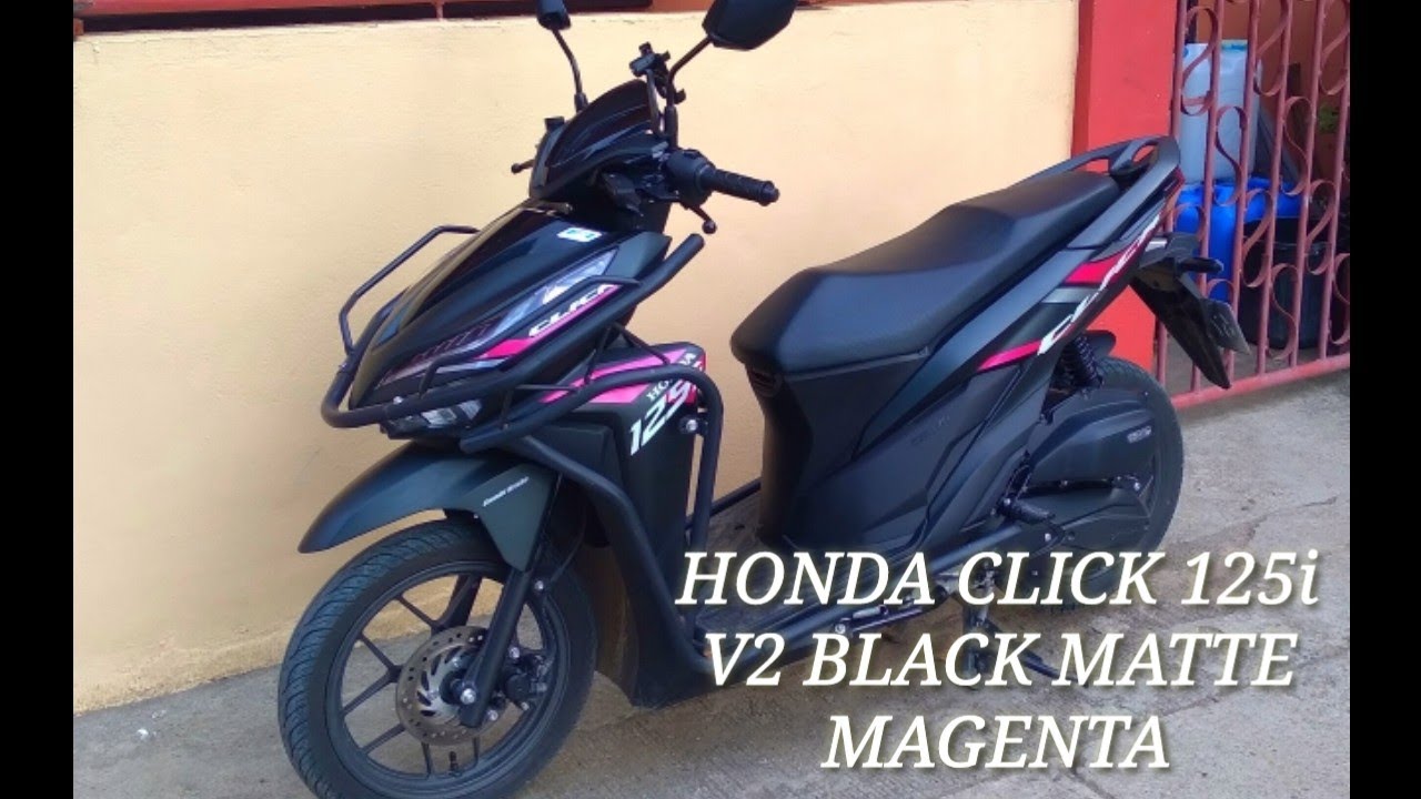 Honda Click 125i V2 Black Matte Magenta 😎🏍 - YouTube