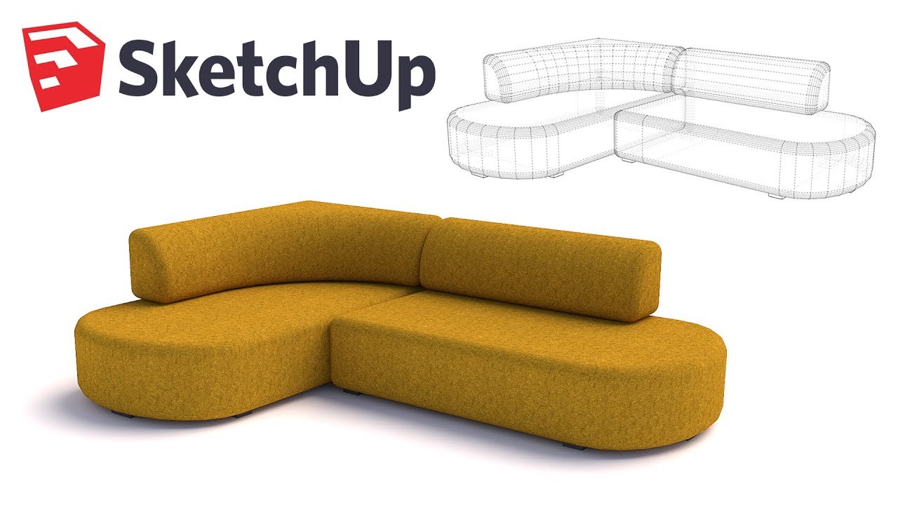 Cara Render 3d Sketchup Sofa Modeling Sketchup Warehouse - IMAGESEE