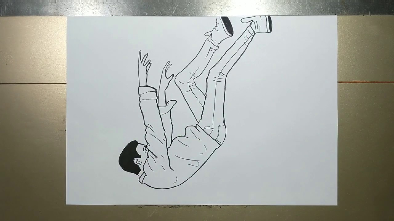 Person Falling Drawing