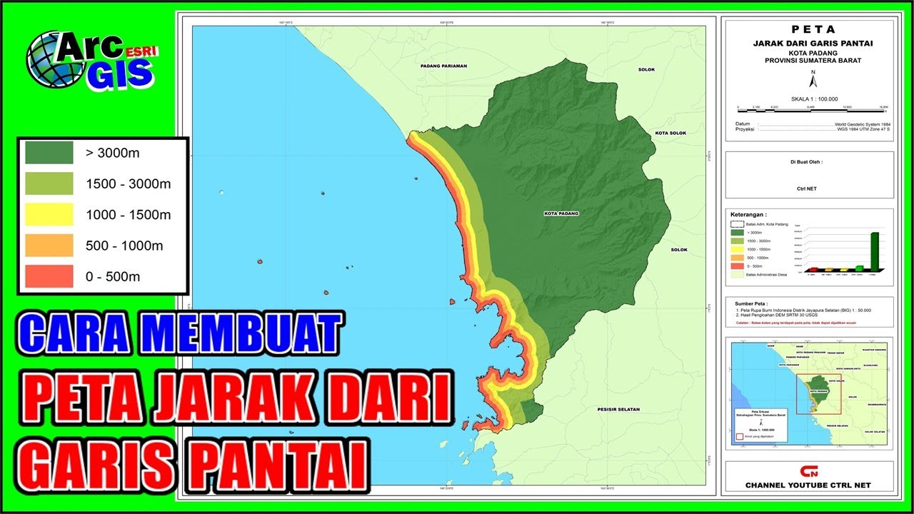 Cara Mudah Membuat Peta Jarak Dari Garis Pantai Menggunakan Arcgis ...