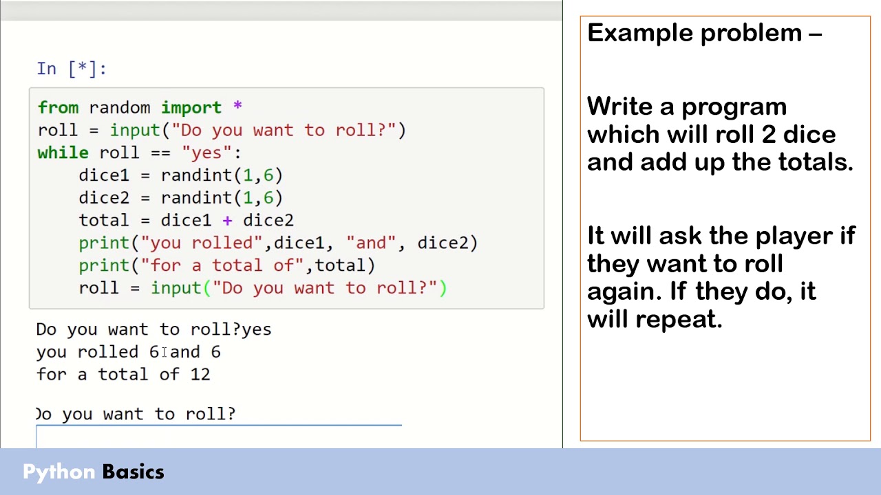 Python Basics - While Loops Part 3 - Writing Condition Controlled Loops. -  Youtube