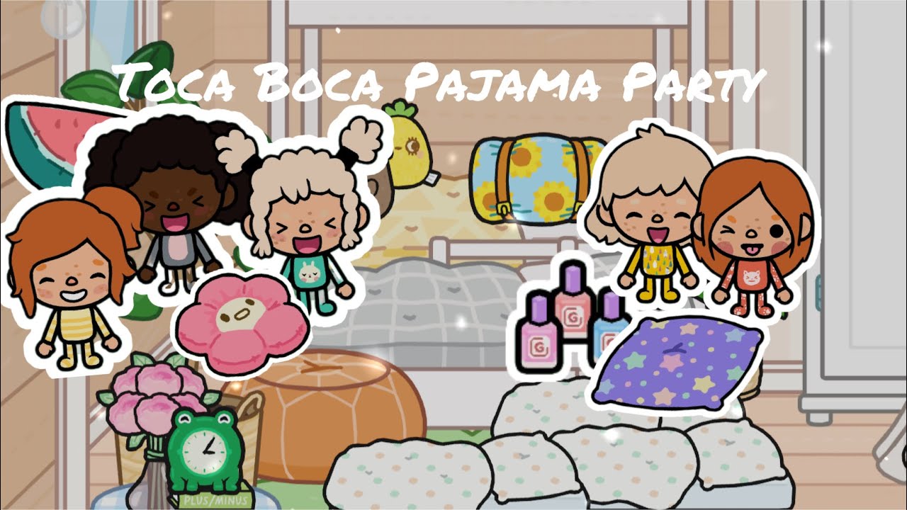 Toca Boca Pajama Party//מסיבת פיג׳מות💕🧸 - YouTube