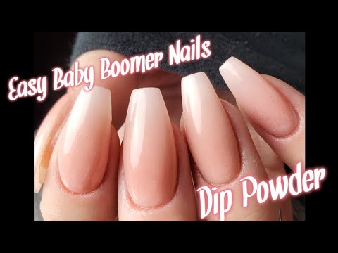 HOW TO: Baby Boomer Nails with Dip Powder ~ Easy Layered Scrub Ombre Method