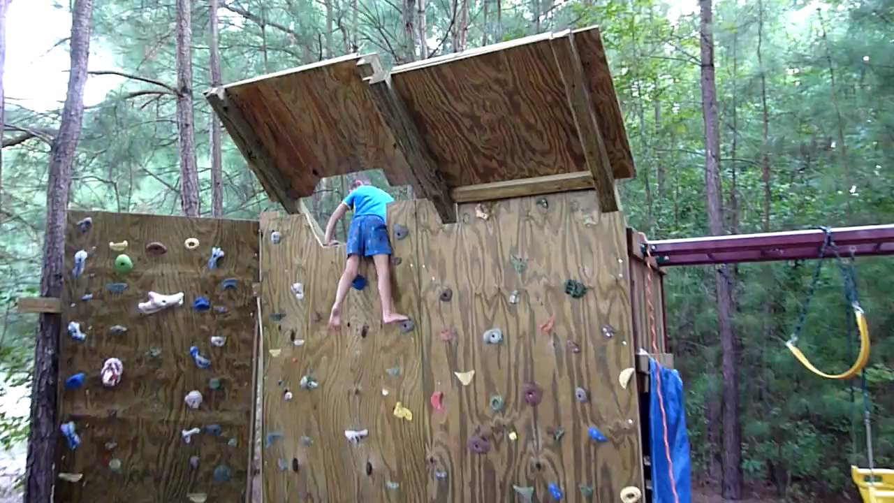 5 Year Old Climber On The New Overhang For The Backyard Climbing