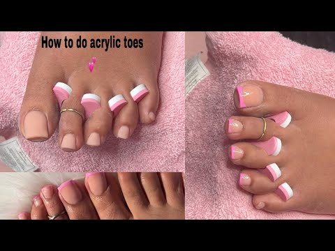 acrylic toes tutorial (without form or tips)💕