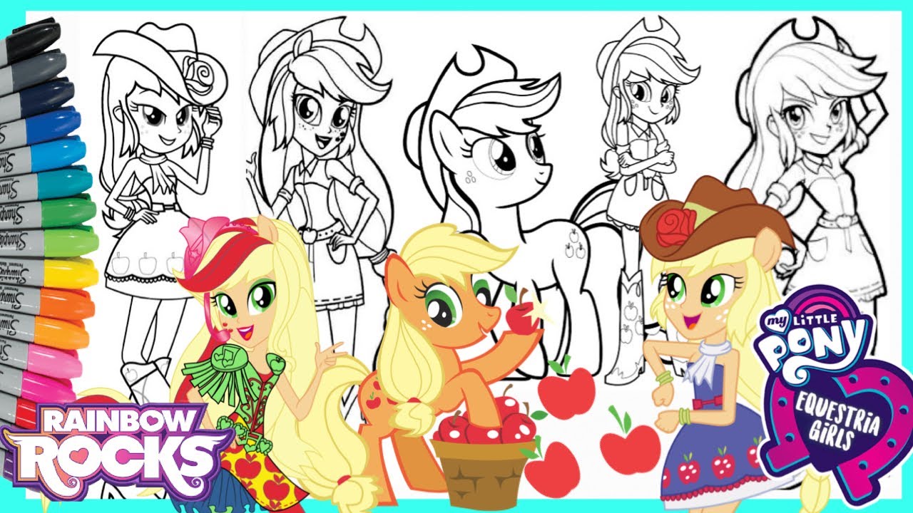 Mewarnai Kuda Poni Mewarnai Kuda Poni Mlp Equestria Girls Apple Jack ...