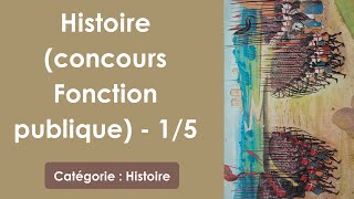 Histoire (concours Fonction publique) - 1/5 - 42 QCM - Difficulté : ★★