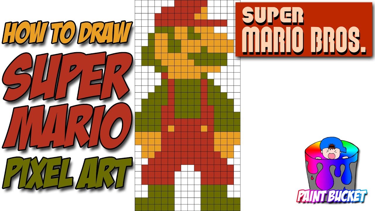 Super Mario Bros Pixel Art Grid - Reverasite