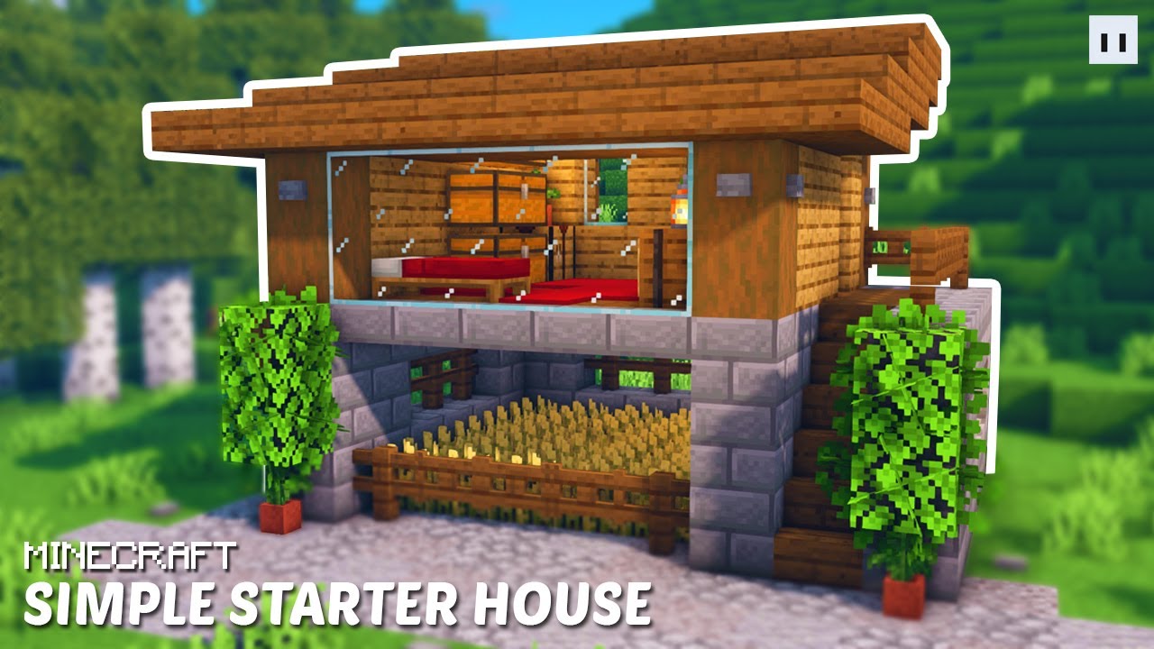 Minecraft : How to Build a Simple Starter House - YouTube Music