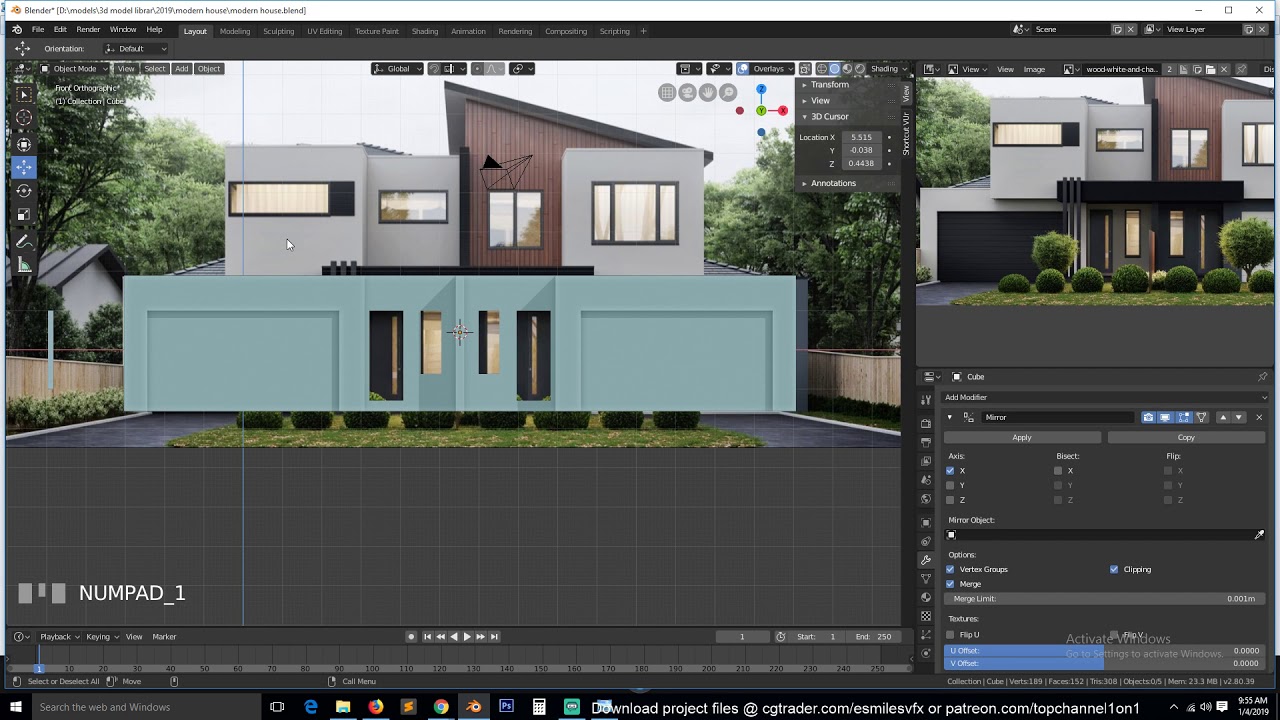 modeling a modern house in blender 2 8 archiviz tutorial part 1