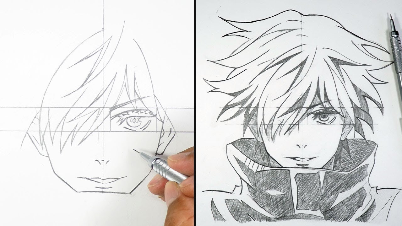 How to Draw Gojo Satoru Easy Tutorial | Anime Drawing - YouTube