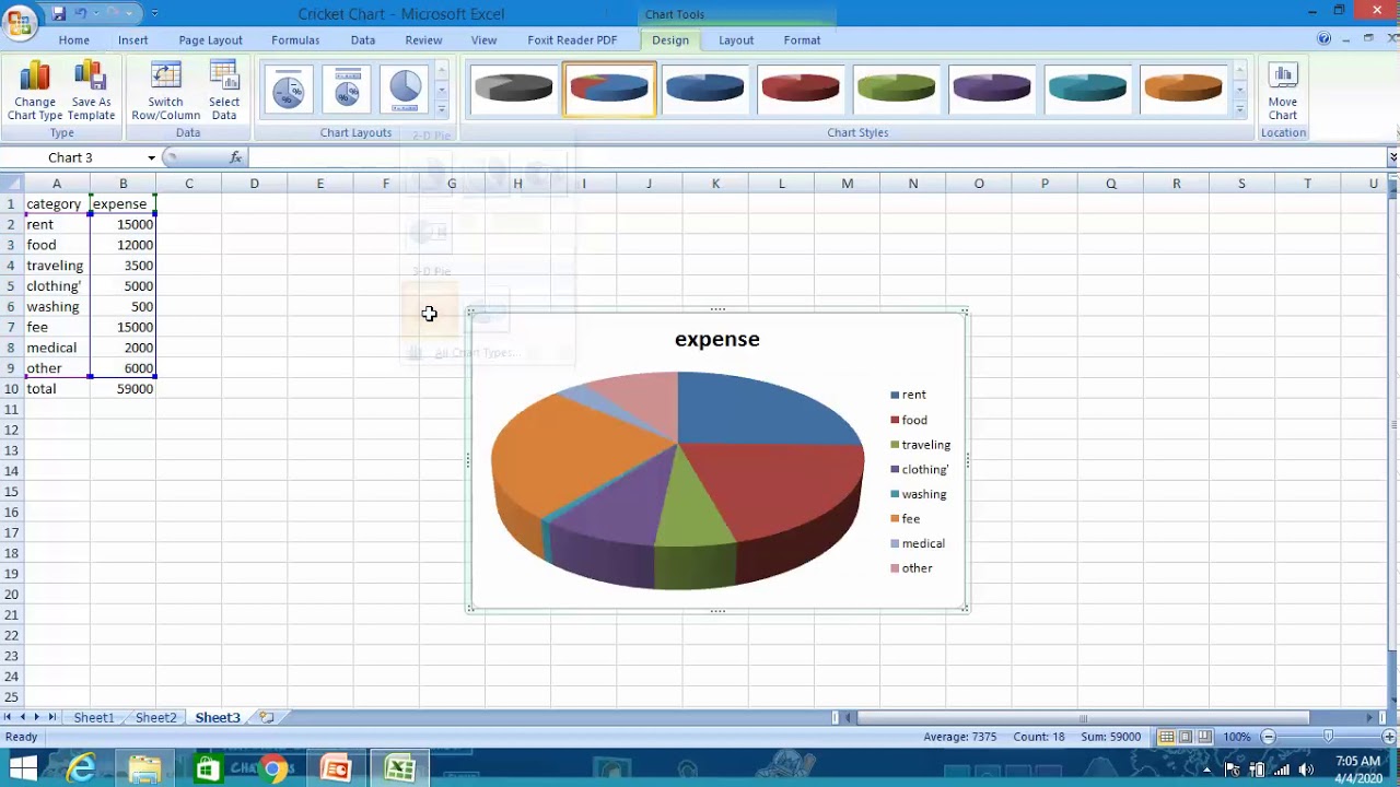 Ms Excel Chart Types