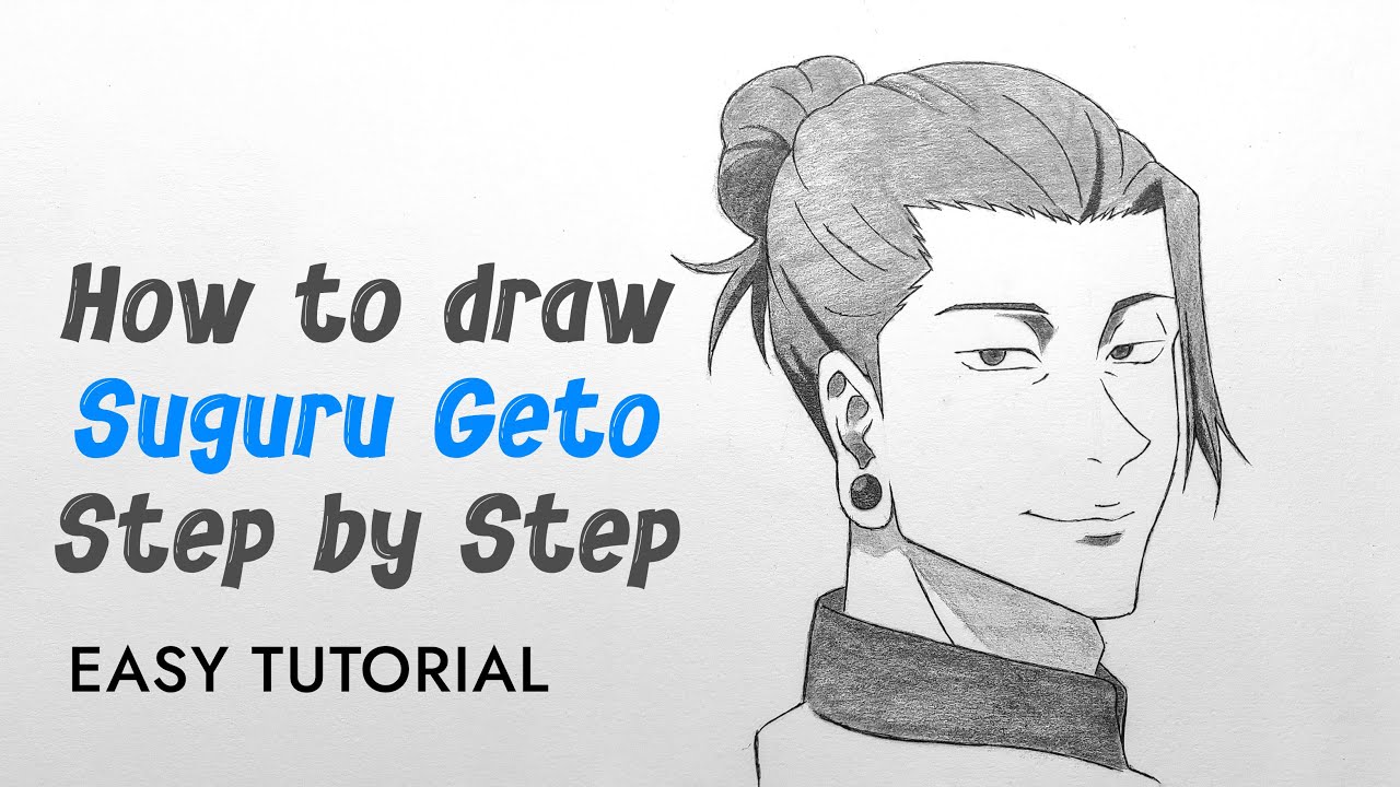 How to draw Suguru Geto - Easy Step by Step | Jujutsu Kaisen - YouTube