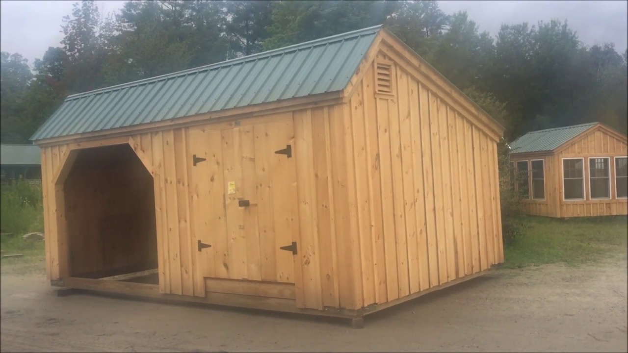 12x20 run in shed and tack room horse barn - youtube