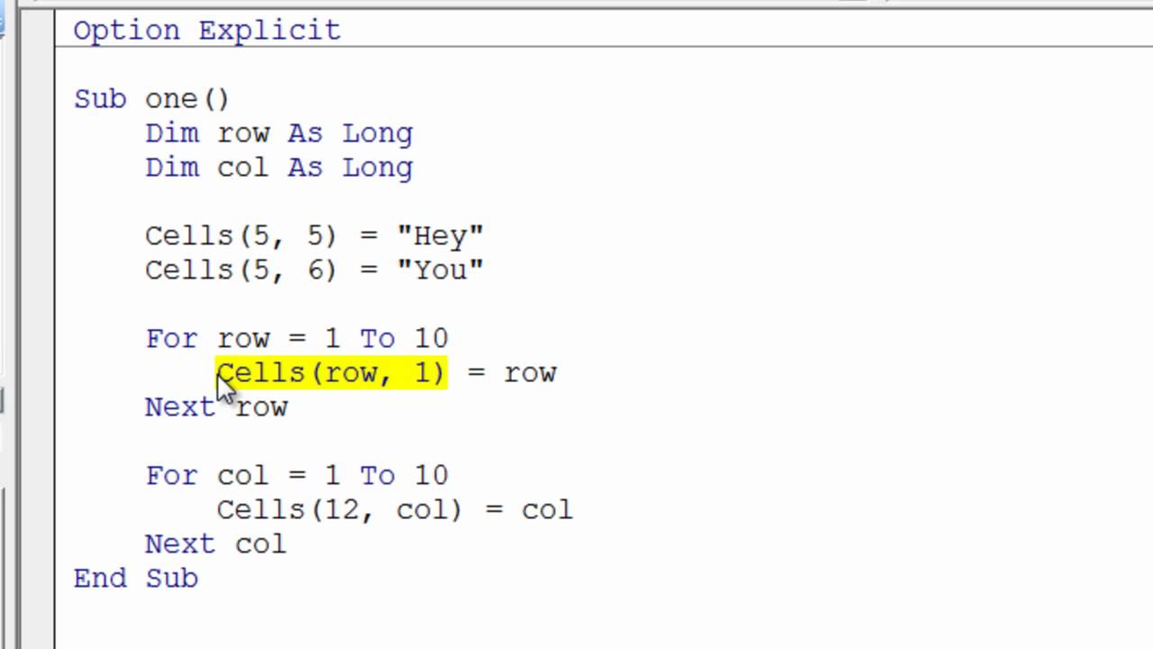 For Loop Simple Example