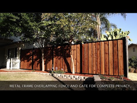 Ultimate privacy fence with metal frame.