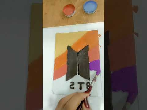 bts glass painting #art #viral#shorts - YouTube