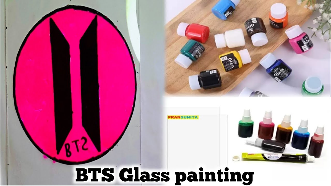 BTS Glass painting 🎨 step by step - YouTube