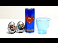 Superman Energy Drink + Iron Man & Thor Surprise Egg Unboxing