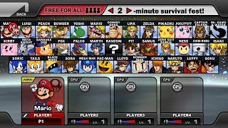 Super Smash Flash 2 - All Characters & Alternate Costumes/Colors