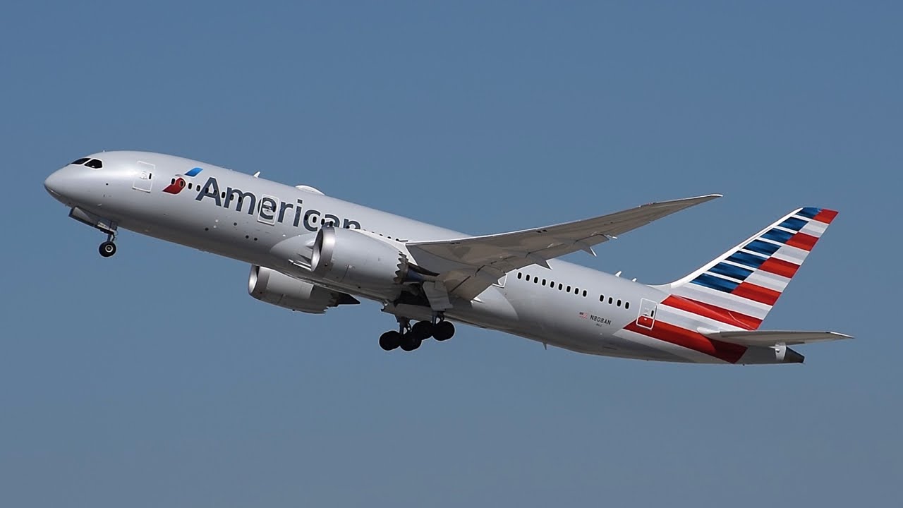 American Airlines Boeing 787-8 [N808AN] Departing LAX. - YouTube