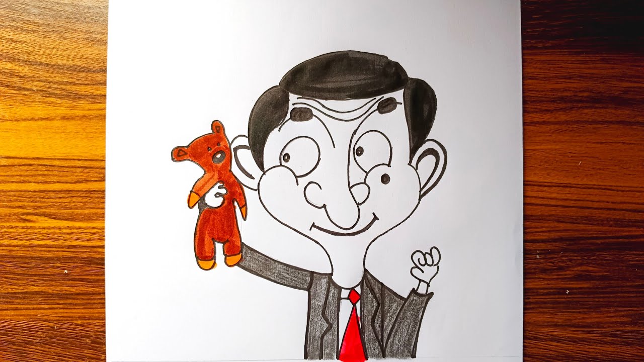 How to Draw Mr Bean || Drawing Mr Bean easy step by step | How to draw ...