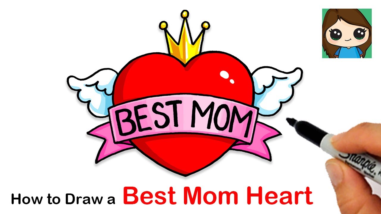 Featured image of post Cute Valentines Drawings For Your Mom : 🥰 learn how to draw a heart with wings, a crown and a banner that says &#039;best mom&#039; to celebrate.