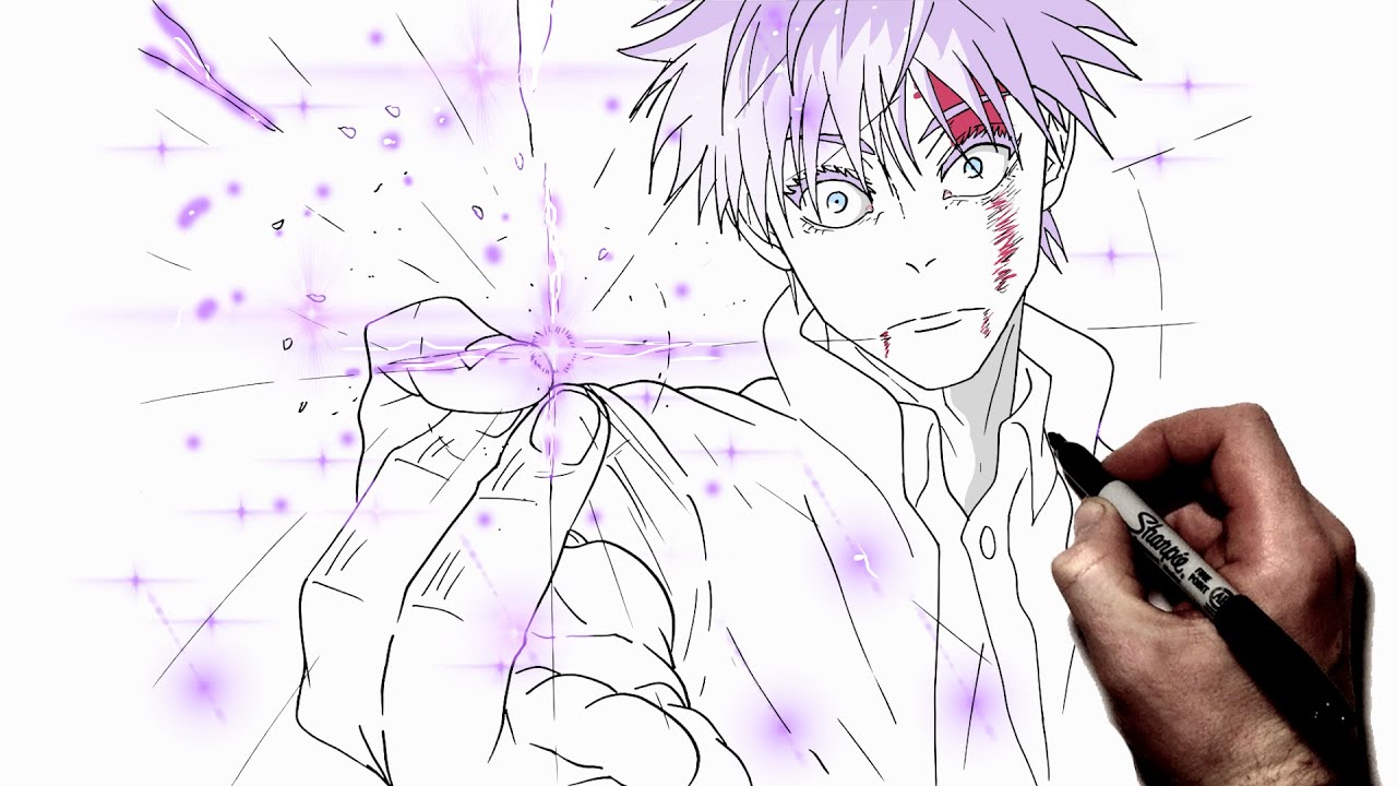 How To Draw Gojo (Purple) | Step By Step | Jujutsu Kaisen 2 - YouTube