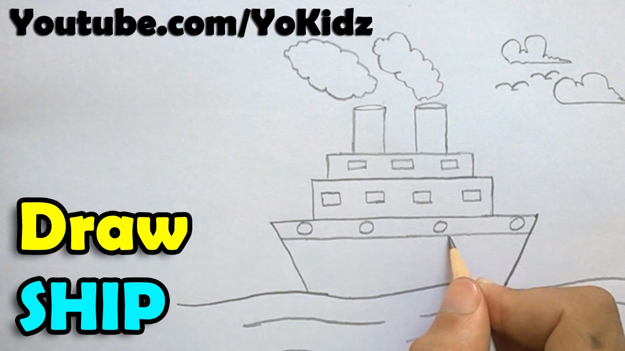 how to draw ships Ship drawing easy - Step by Step Drawing