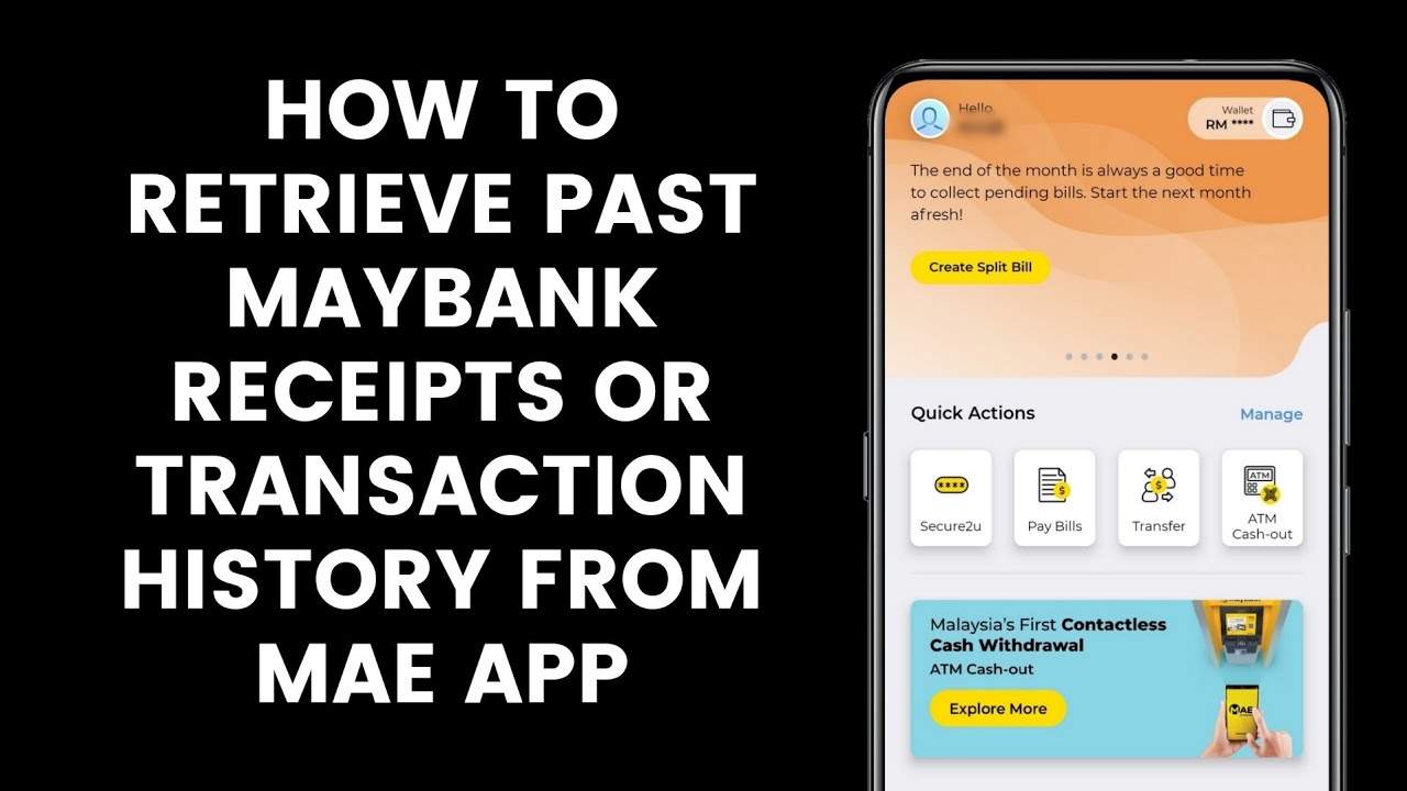 How to Retrieve Past Maybank Receipts or Transaction History in MAE by ...