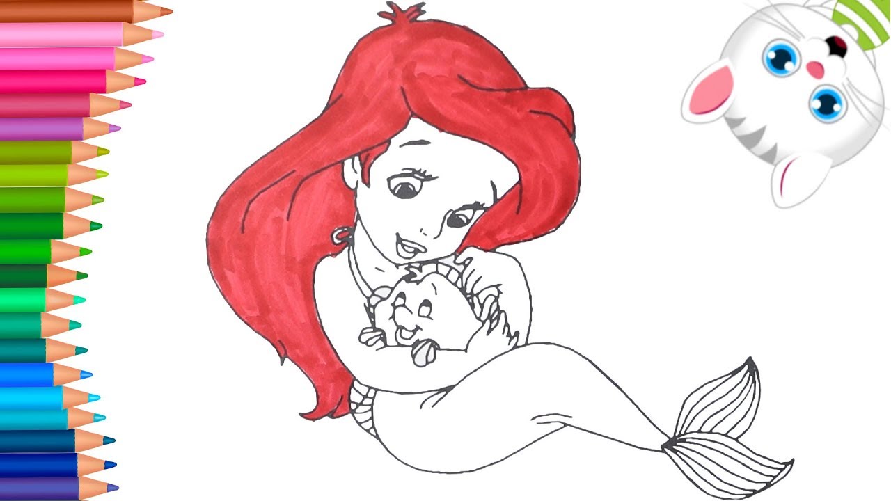 Contoh Gambar Gambar Princess Ariel Untuk Mewarnai - KataUcap