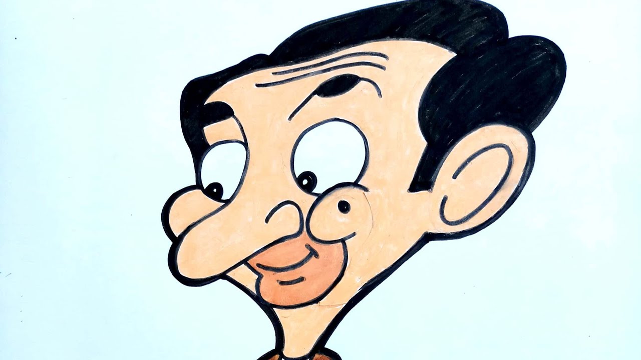 How To Draw And Colour Mr Bean Melukis Dan Mewarna Mr Bean | Images and ...