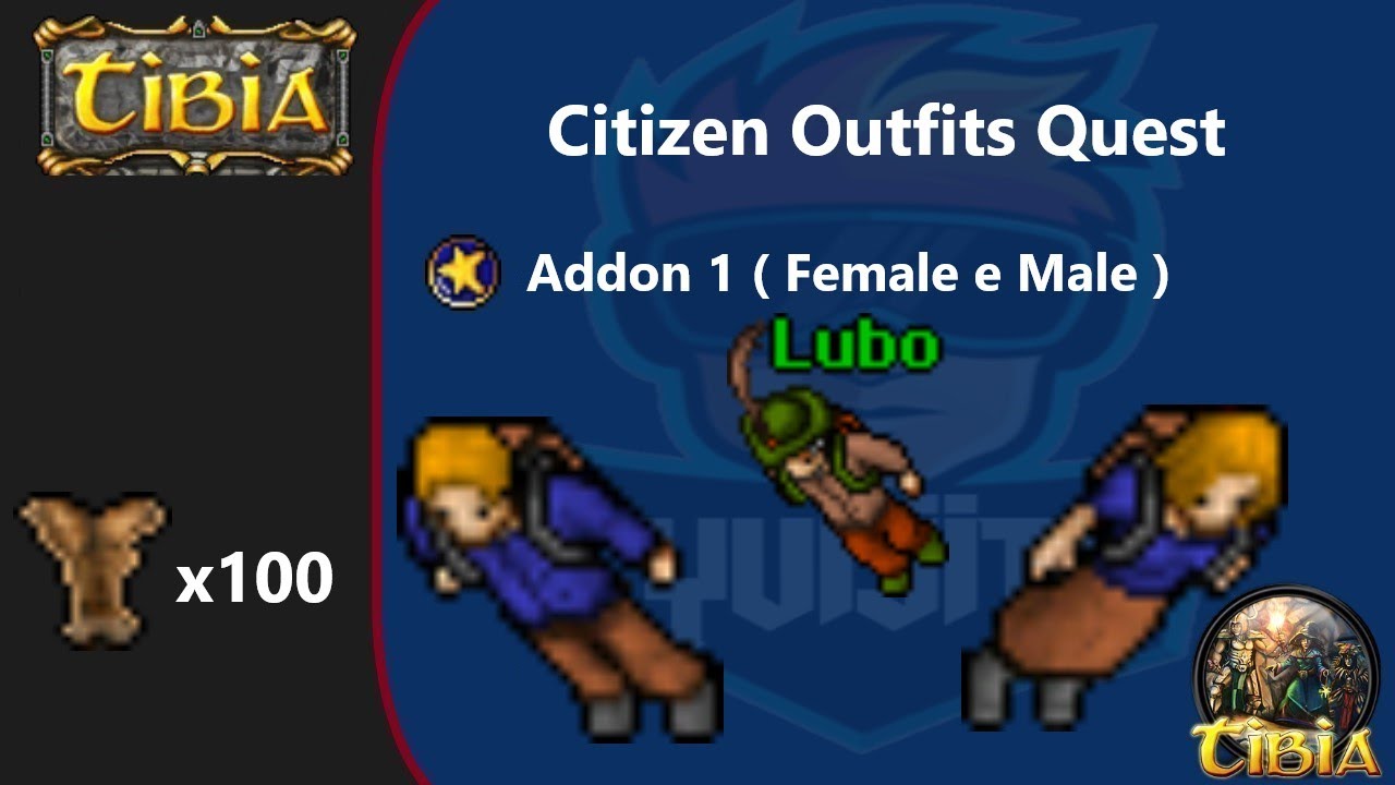 TIBIA ] Citizen Outfits Quest ( Female e Male ) - Addon 1 - YouTube