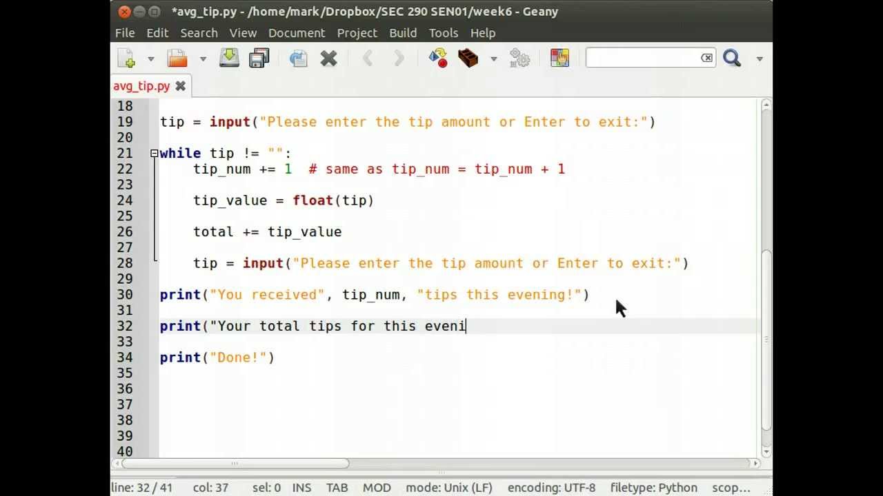 Using A While Loop In Python To Maintain A Counter And A Running Total -  Youtube