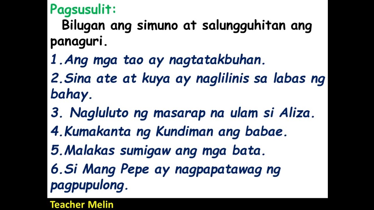 Filipino Bahagi Ng Pangungusap Gambaran - Vrogue