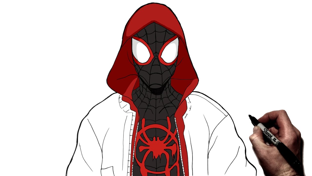 How To Draw Spider Man Miles Morales Ps5 Easy Drawing Step By Step ...