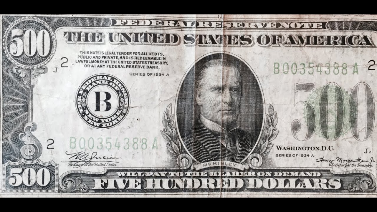 500 Us Dollar Bill