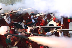 muskets firing