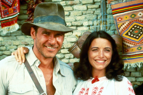 Harrison Ford and Karen Allen on the set of “Raiders of the Lost Ark.” (1981)