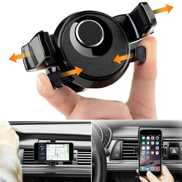 Universal Mechanical Linkage Auto Lock Car Mount Air Vent Phone Holder For Samsung Mobile Phone