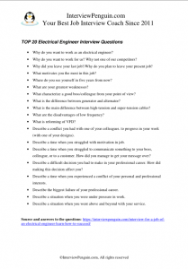 Electrical Engineer Interview 2019 Top 20 Questions And