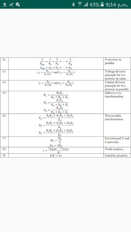 Electrical Engineering Formulas Android Apps Appagg