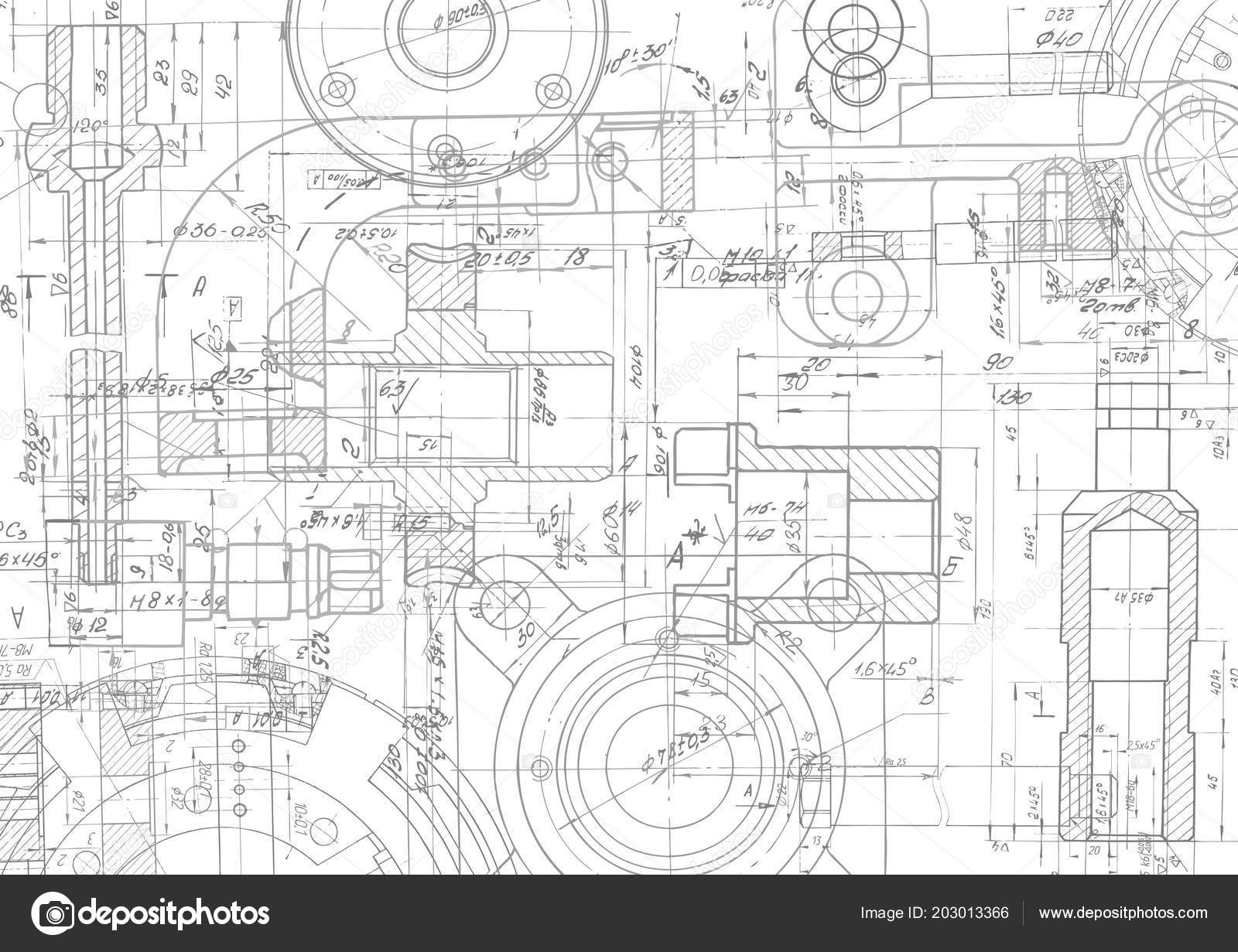 Background Mechanical Drawing Technical Drawing