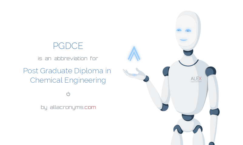 Pgdce Post Graduate Diploma In Chemical Engineering